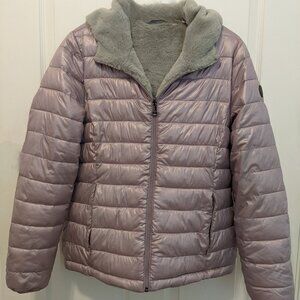 ANDREW MARC Reversible Puffer Jacket Medium Lilac/Purple